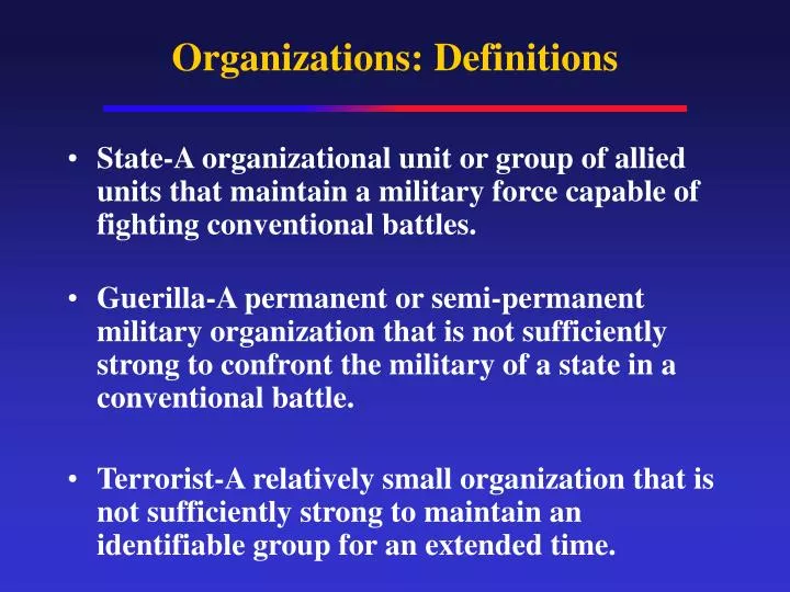 organizations definitions
