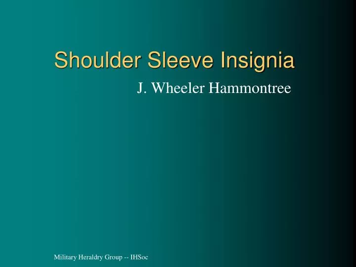 shoulder sleeve insignia