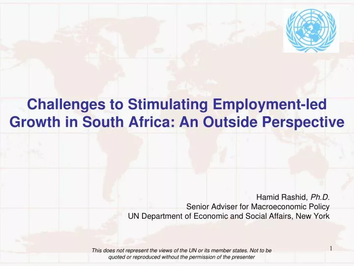 challenges to stimulating employment led growth in south africa an outside perspective