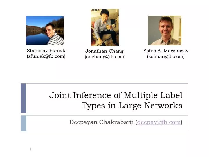 joint inference of multiple label types in large networks
