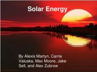 Solar Energy