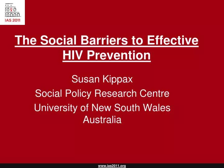 the social barriers to effective hiv prevention