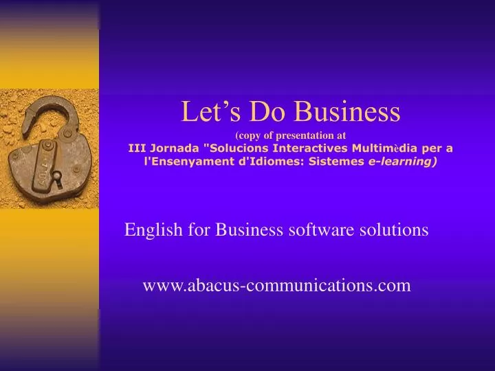 english for business software solutions www abacus communications com
