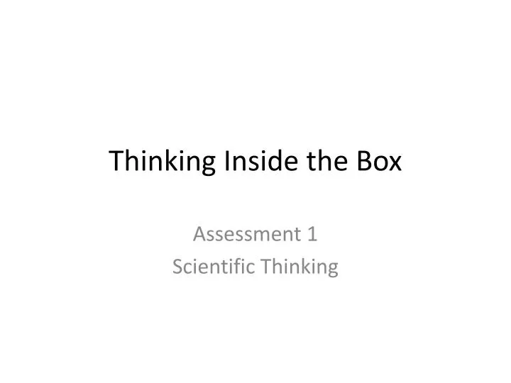 thinking inside the box