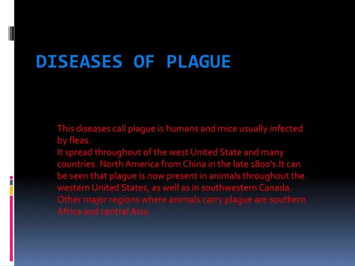 diseases of plague
