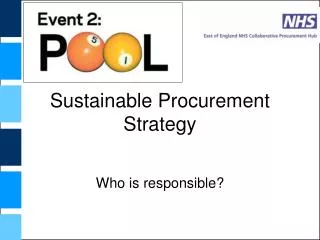 Sustainable Procurement Strategy