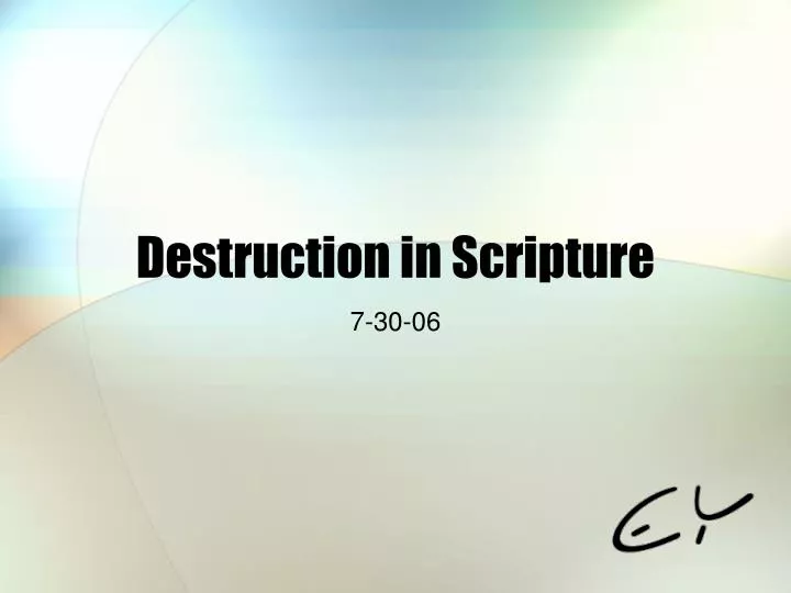 destruction in scripture