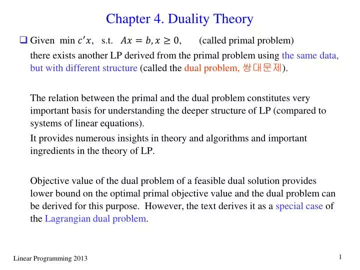 chapter 4 duality theory