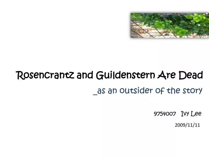 rosencrantz and guildenstern are dead