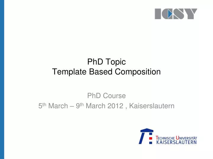 phd topic template based composition