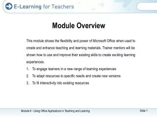 Module Overview