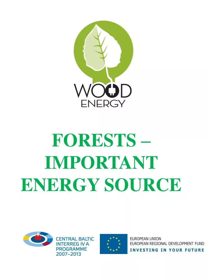 forests important energy source