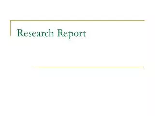 research report