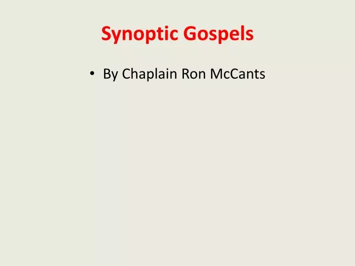 synoptic gospels