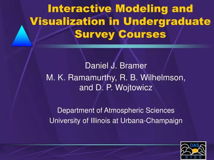 interactive modeling and visualization in undergraduate survey courses