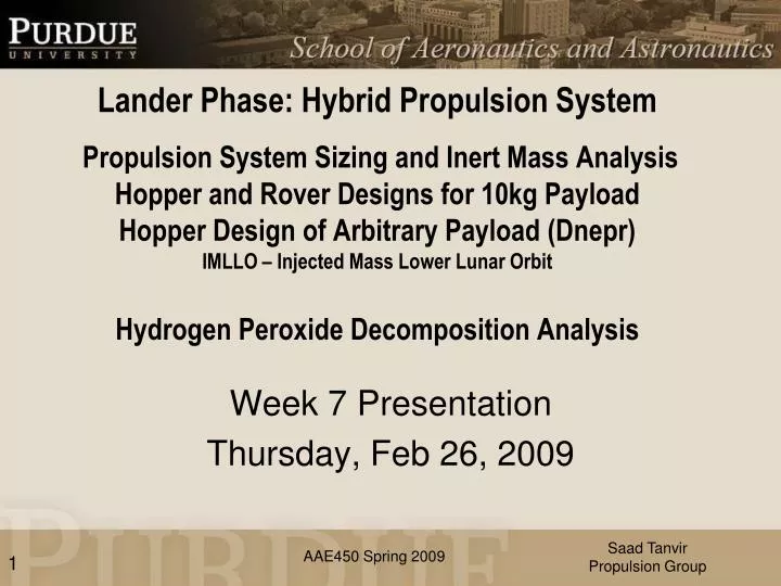 week 7 presentation thursday feb 26 2009