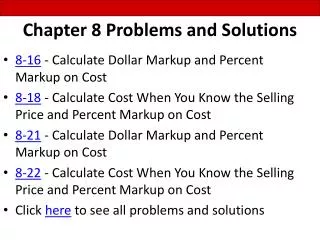 Chapter 8 Problems and Solutions