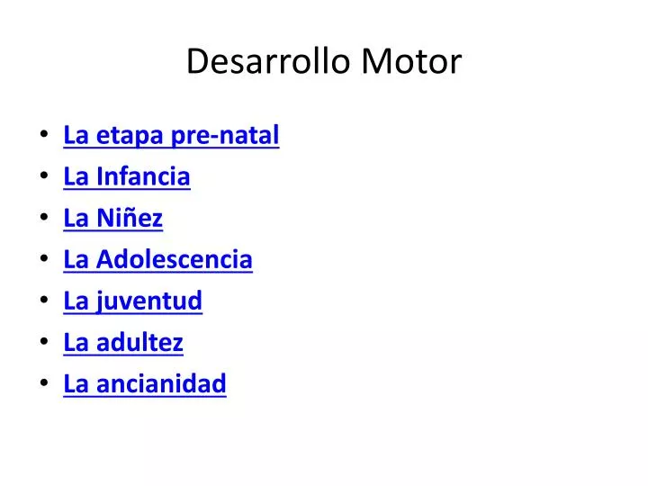 desarrollo motor