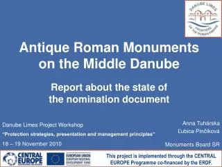 Antique Roman Monuments on the Middle Danube