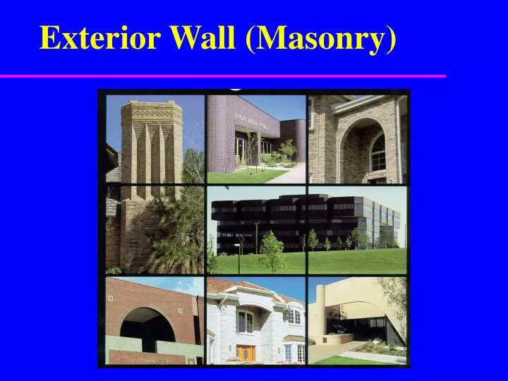 exterior wall masonry