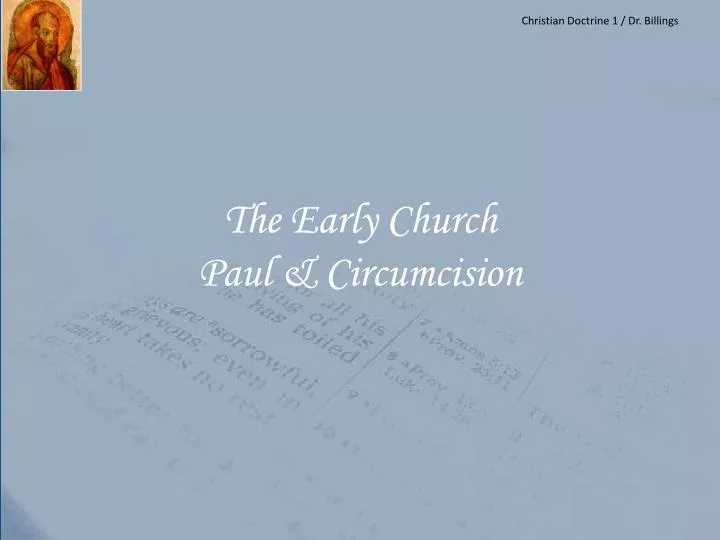the early church paul circumcision