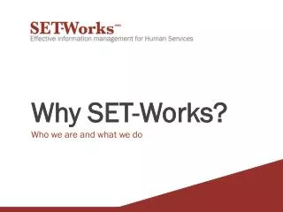 Why SET-Works?