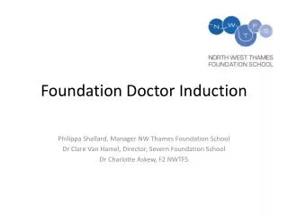 Foundation Doctor Induction