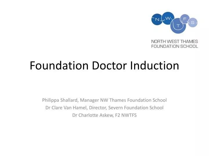 foundation doctor induction