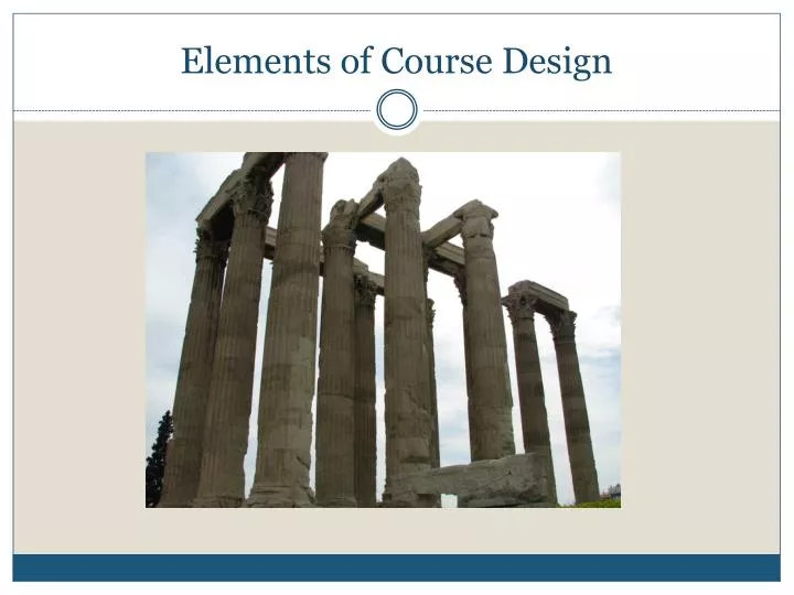 elements of course design