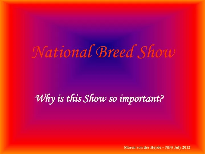 national breed show
