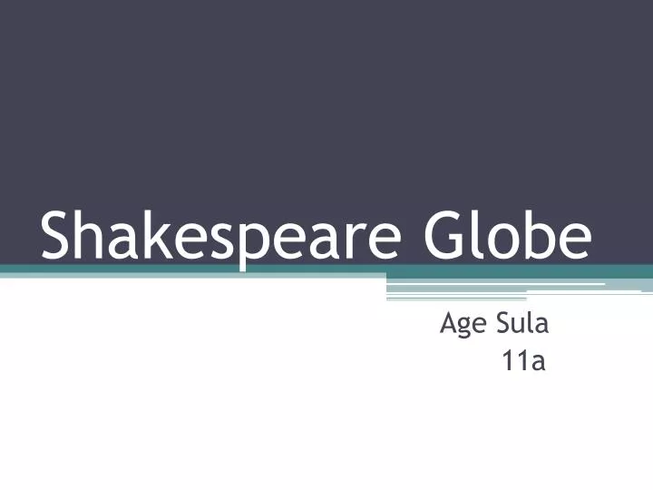 shakespeare globe