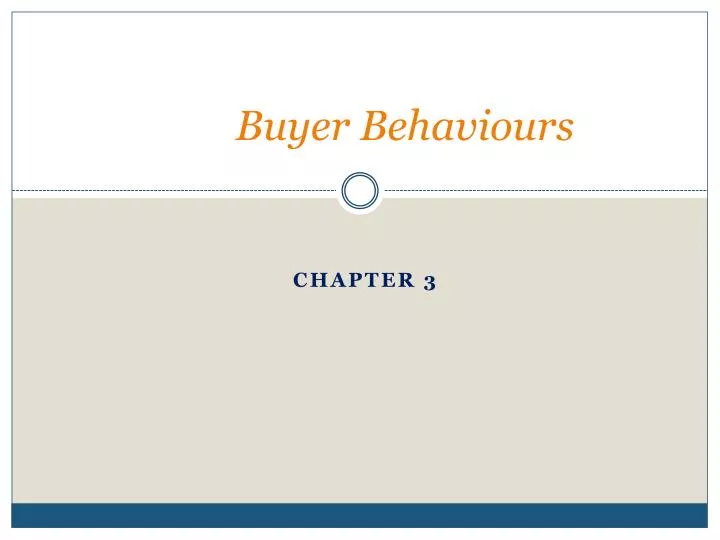 buyer behaviours