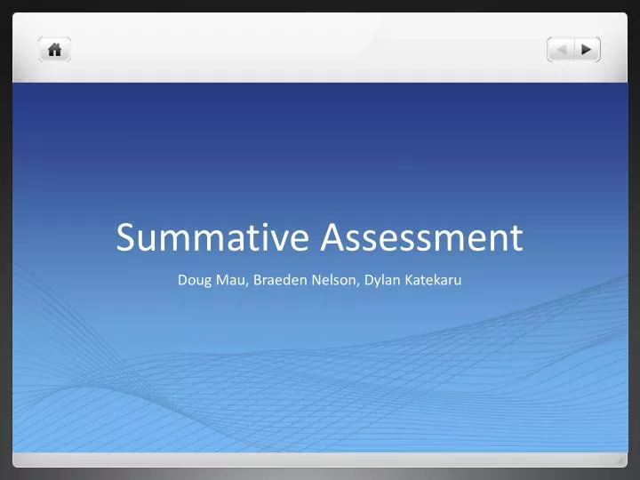 summative assessment