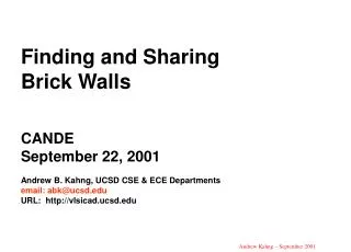 1999 ITRS Design Technology Metrics and Red Bricks