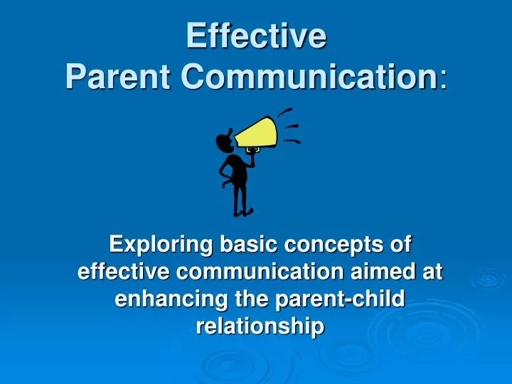 effective parent communication
