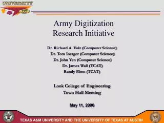 Army Digitization Research Initiative