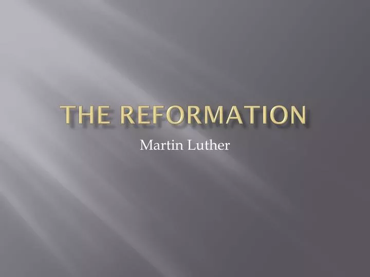 the reformation