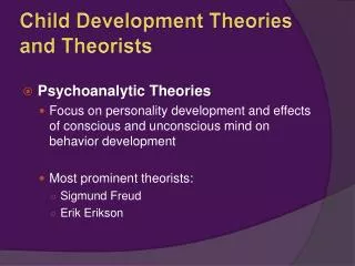 Child Development Theories and Theorists