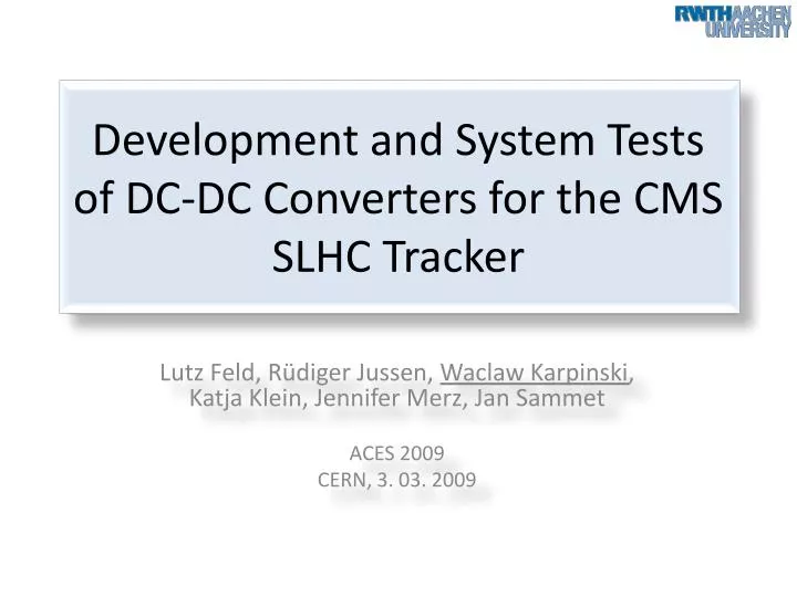 development and system tests of dc dc converters for the cms slhc tracker