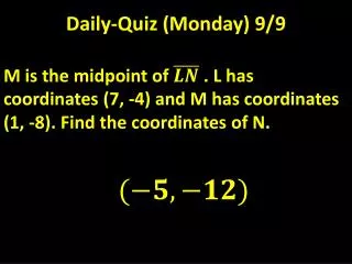Daily-Quiz (Monday) 9/9
