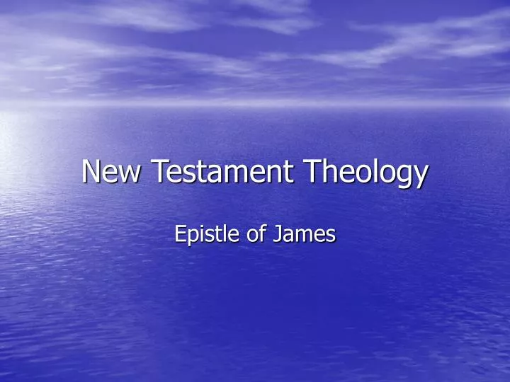 new testament theology