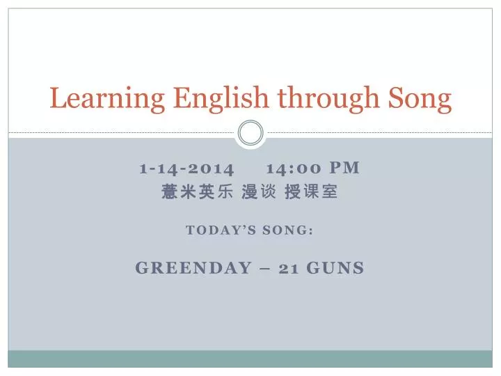 learning english through song