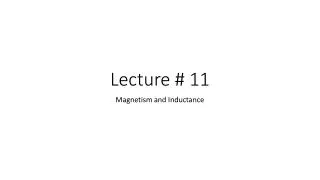 Lecture # 11
