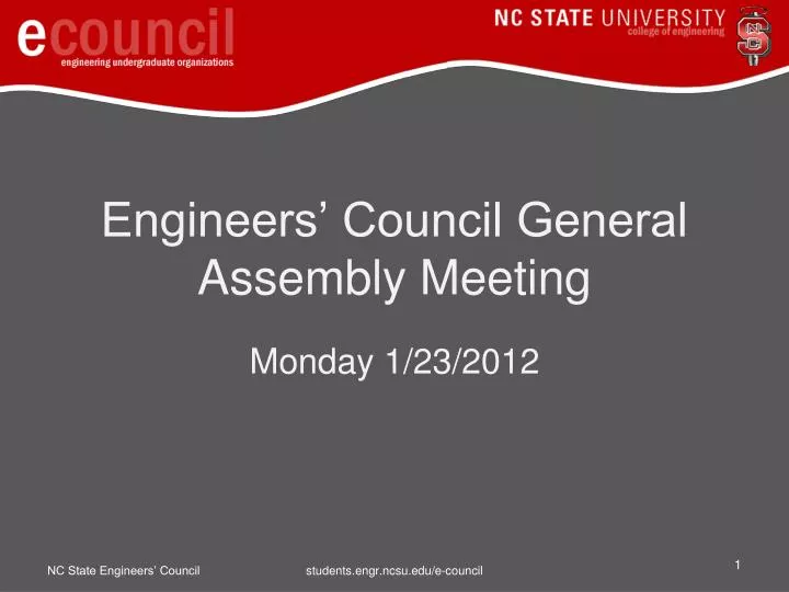 engineers council general assembly meeting