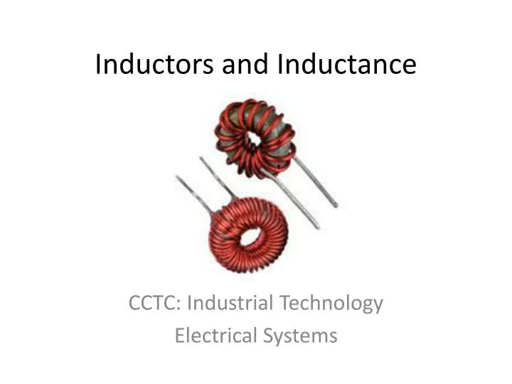 inductors and inductance