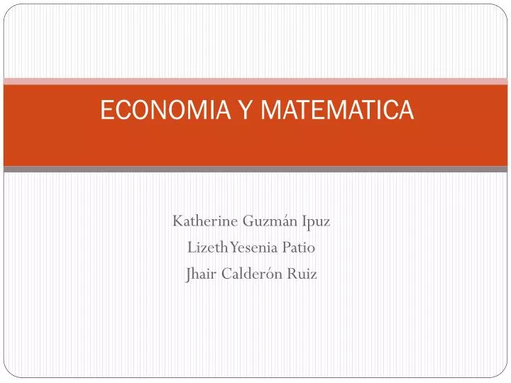 economia y matematica