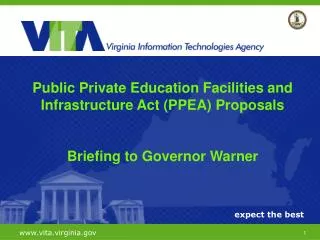 Public Private Education Facilities and Infrastructure Act (PPEA) Proposals