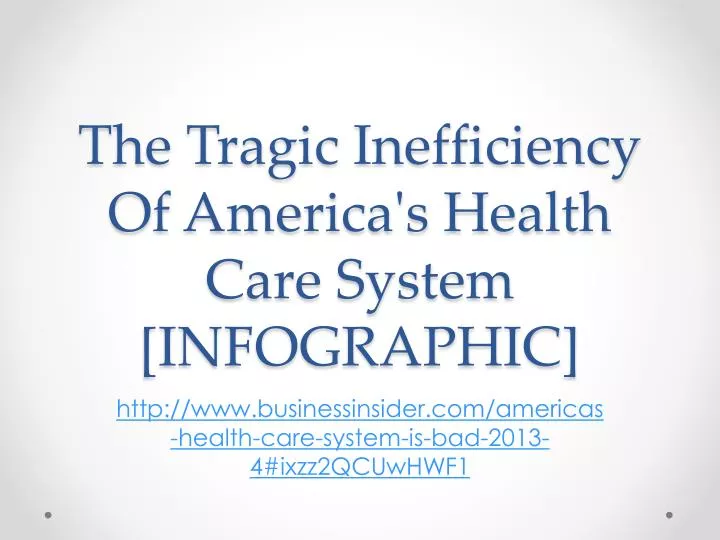 the tragic inefficiency of america s health care system infographic