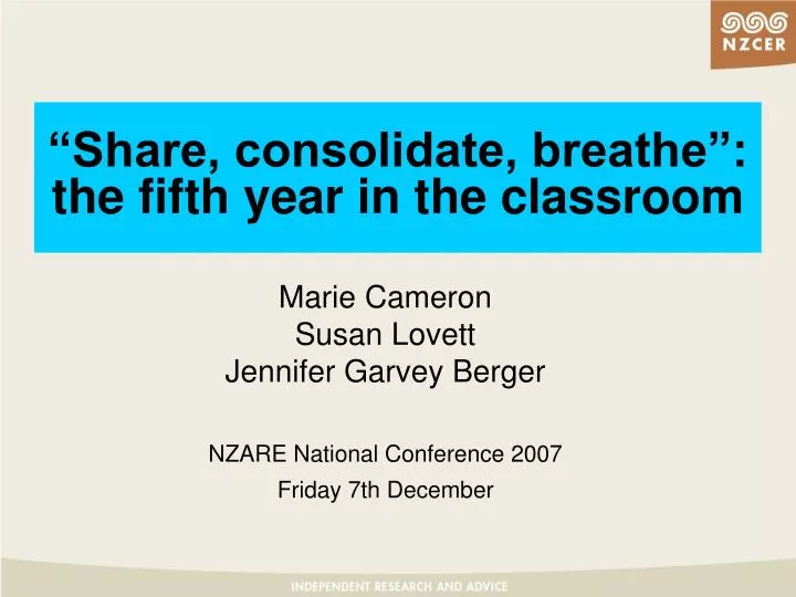 share consolidate breathe the fifth year in the classroom