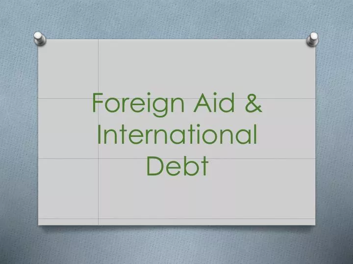 foreign aid international debt
